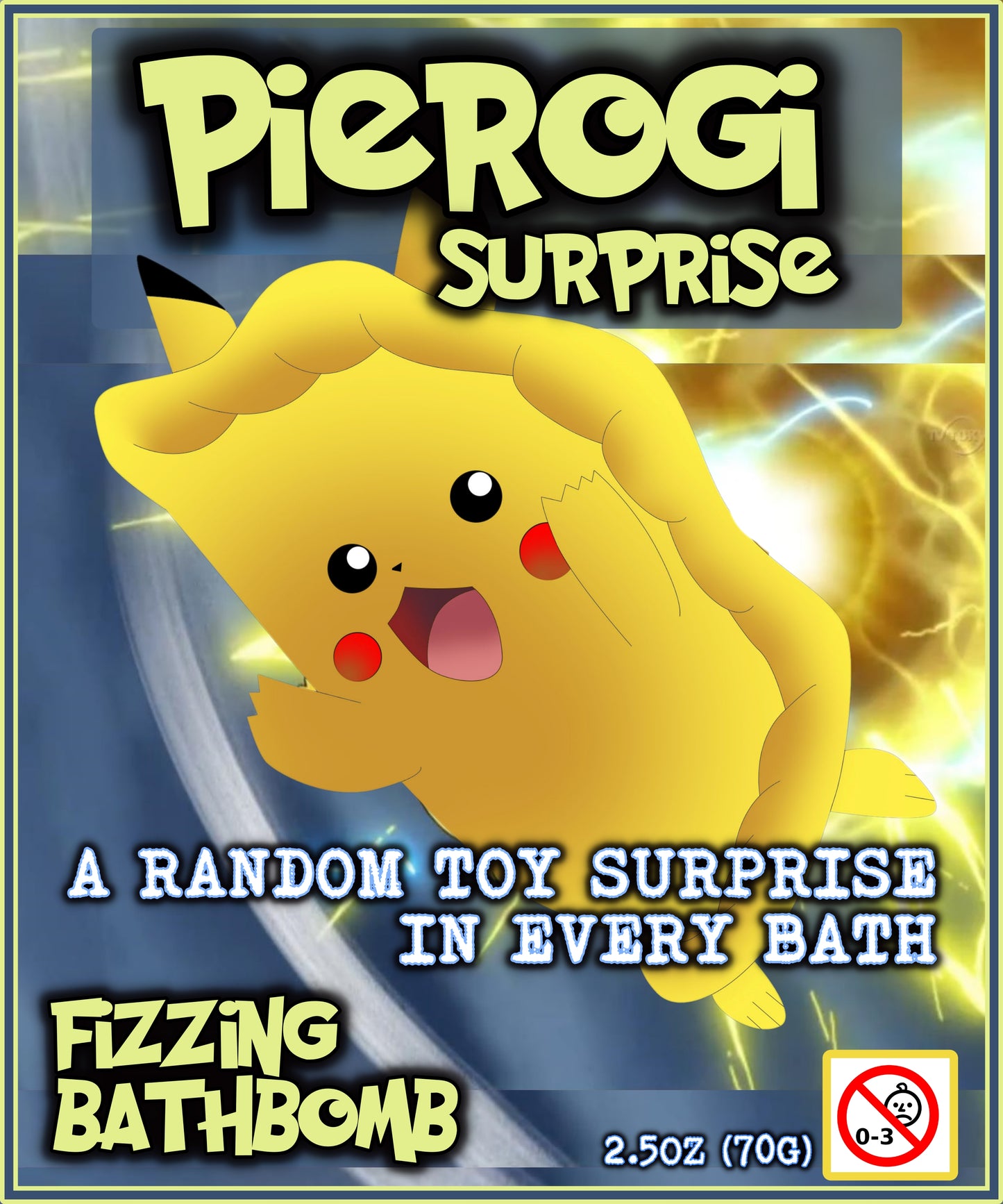 Pierogi Bath Bomb Toy Surprise for Kids & Sensitive Skin