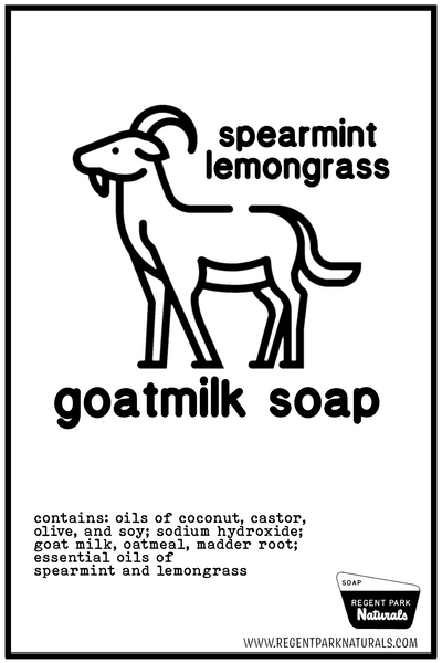 farmers market goat milk combined with essential oils for a large bar of soap that lasts