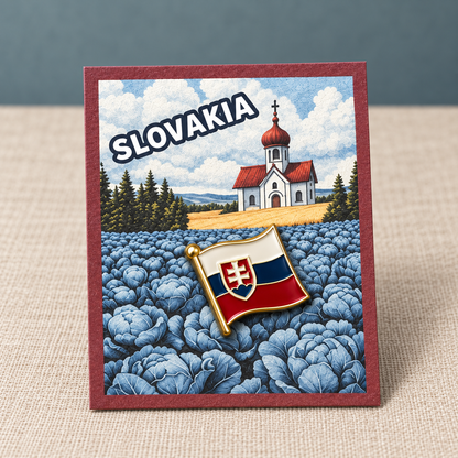 Enamel Flag Pins - Slovakia, Poland, Ukraine