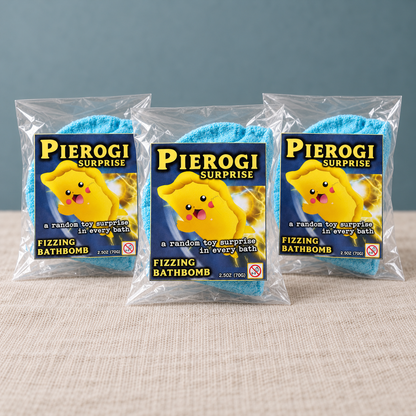Pierogi Bath Bomb Toy Surprise for Kids & Sensitive Skin