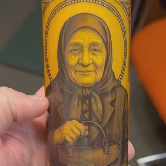 Babushka Shopping Prayer Candle
