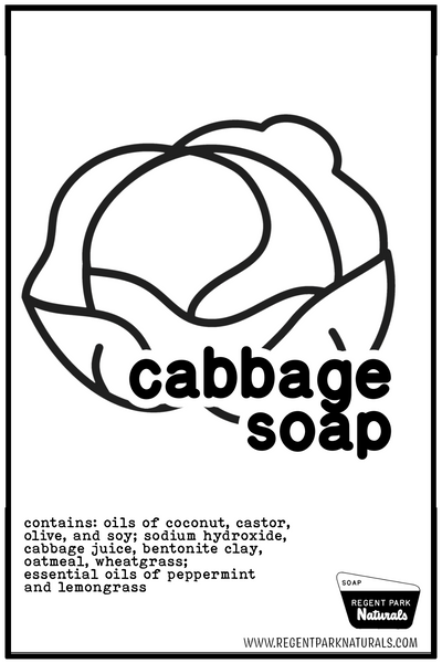 polish gift soap this is the label describing the ingredients of cabbage soap traditionally used in poland as an anti inflammatory 